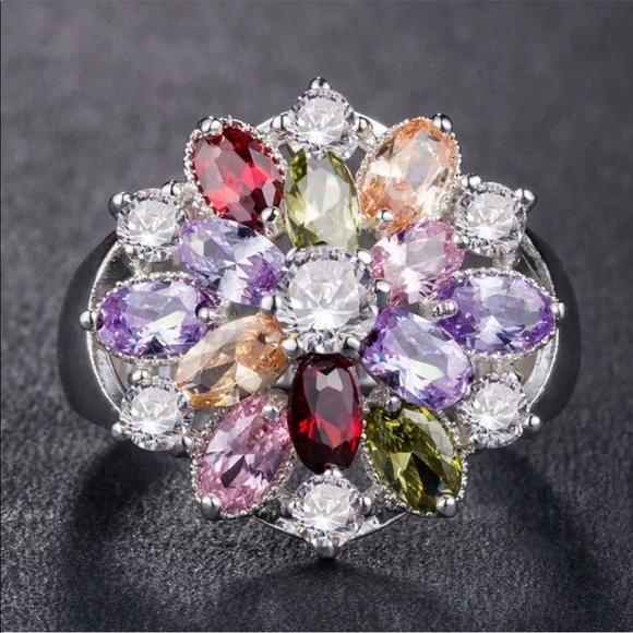Jewelry - Multi color engagement birthstone ring